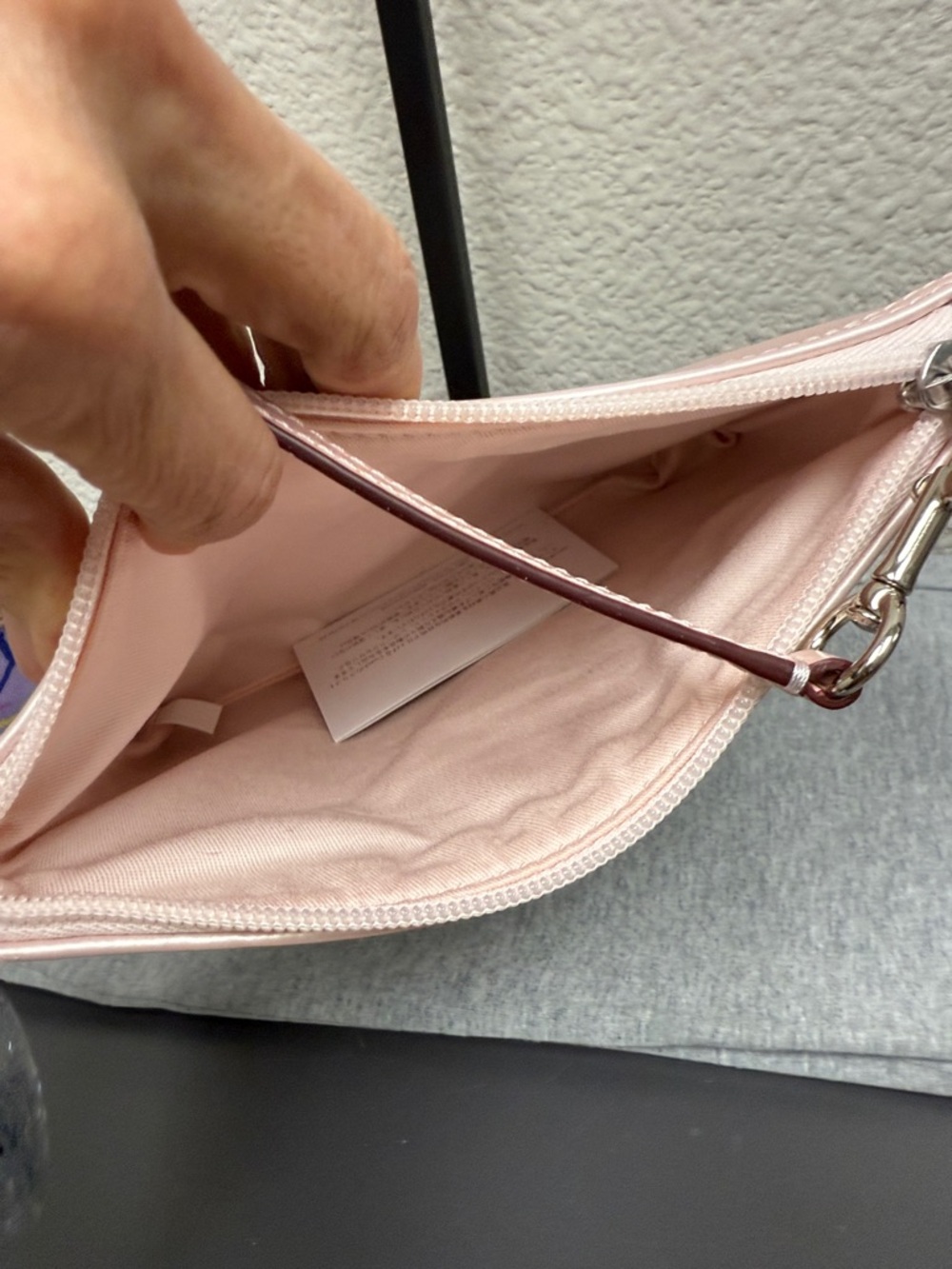 Coach Metallic Light Pink Wristlet with Charm - Picture 7 of 9